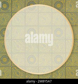Vintage floral frame vector William Morris style Stock Vector