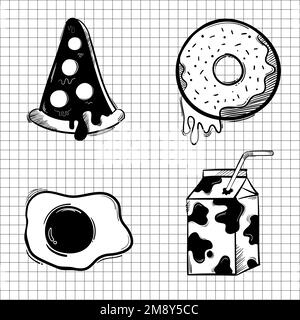 Food vector icon hand drawn doodle cartoon sticker Stock Vector
