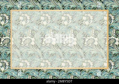 Rectangle antique floral frame vector copy space Stock Vector