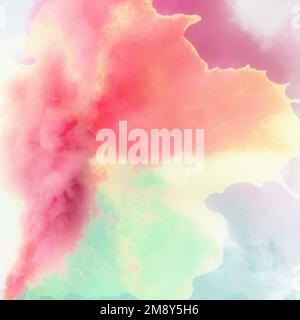Vector red gradient smoke explosion effect background Stock Vector