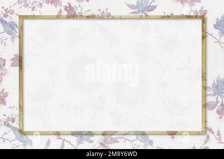 Vector holographic plant frame remix from artwork by William Morris Stock Vector
