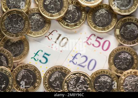 File photo dated 26/01/18 of money. The richest 1% of people in the UK are now wealthier than 70% of the population combined, according to analysis by Oxfam. Issue date: Monday January 16, 2023. Stock Photo
