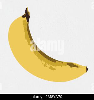 Vectorized banana fruit sticker overlay design element Stock Vector