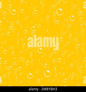 Beer bubbles seamless pattern. Alcohol drink and fizzy soda water background. Vector illustration Stock Vector