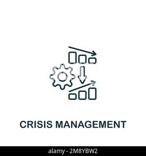Crisis Management icon. Monochrome simple Time Management icon for templates, web design and infographics Stock Vector