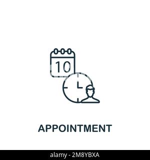 Appointment icon. Monochrome simple Time Management icon for templates, web design and infographics Stock Vector