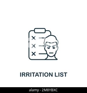 Irritation List icon. Monochrome simple Time Management icon for templates, web design and infographics Stock Vector