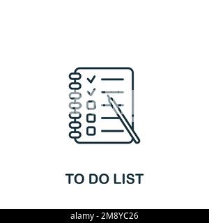 To Do List icon. Monochrome simple Time Management icon for templates, web design and infographics Stock Vector