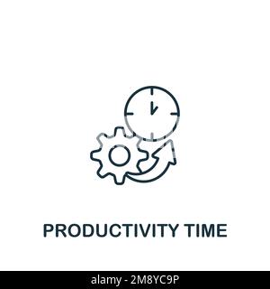 Productivity Time icon. Monochrome simple Time Management icon for templates, web design and infographics Stock Vector