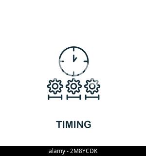 Timing icon. Monochrome simple Time Management icon for templates, web design and infographics Stock Vector