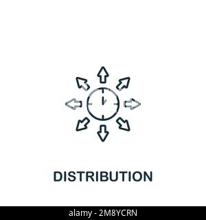 Distribution Icon icon. Monochrome simple Time Management icon for templates, web design and infographics Stock Vector