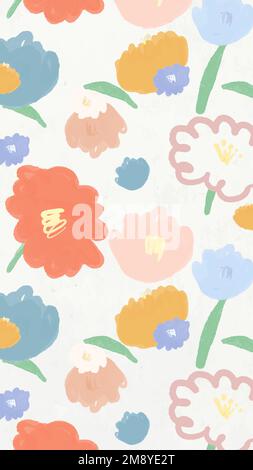 Floral pattern background vector hand drawn Stock Vector