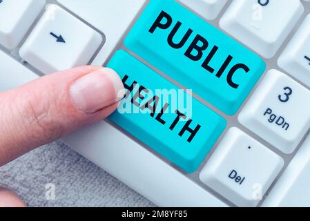 Conceptual caption Public Health. Business overview Promoting healthy lifestyles to the community and its people Stock Photo