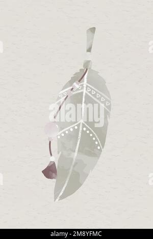 Earth tone Boho feather vector set Stock Vector Image & Art - Alamy