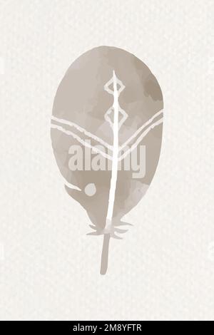 Vector illustration with watercolor feather Stock Vector Image & Art ...