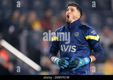 ISTANBUL - Fenerbahce SK goalkeeper Altay Bayindir during the Turkish Super Lig match between Fenerbahce AS and Galatasaray AS at Ulker stadium on January 8, 2023 in Istanbul, Turkey. AP | Dutch Height | GERRIT OF COLOGNE Stock Photo