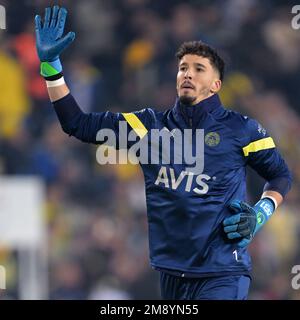 ISTANBUL - Fenerbahce SK goalkeeper Altay Bayindir during the Turkish Super Lig match between Fenerbahce AS and Galatasaray AS at Ulker stadium on January 8, 2023 in Istanbul, Turkey. AP | Dutch Height | GERRIT OF COLOGNE Stock Photo