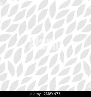 Light gray seamless leaf patterned background vector Stock Vector