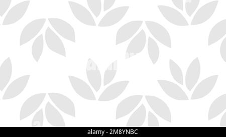 Light gray seamless leaf patterned background vector Stock Vector