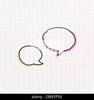 Speech bubble creativity doodle vector Stock Vector