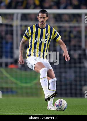 ISTANBUL - Gustavo Henrique of Fenerbahce SK during the Turkish Super Lig match between Fenerbahce AS and Galatasaray AS at Ulker stadium on January 8, 2023 in Istanbul, Turkey. AP | Dutch Height | GERRIT OF COLOGNE Stock Photo