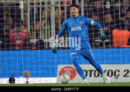 ISTANBUL - Fenerbahce SK goalkeeper Altay Bayindir during the Turkish Super Lig match between Fenerbahce AS and Galatasaray AS at Ulker stadium on January 8, 2023 in Istanbul, Turkey. AP | Dutch Height | GERRIT OF COLOGNE Stock Photo