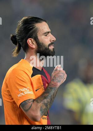 ISTANBUL - Sergio Oliveira of Galatasaray AS during the Turkish Super Lig match between Fenerbahce AS and Galatasaray AS at Ulker stadium on January 8, 2023 in Istanbul, Turkey. AP | Dutch Height | GERRIT OF COLOGNE Stock Photo