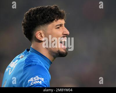 ISTANBUL - Fenerbahce SK goalkeeper Altay Bayindir during the Turkish Super Lig match between Fenerbahce AS and Galatasaray AS at Ulker stadium on January 8, 2023 in Istanbul, Turkey. AP | Dutch Height | GERRIT OF COLOGNE Stock Photo