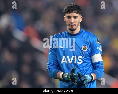 ISTANBUL - Fenerbahce SK goalkeeper Altay Bayindir during the Turkish Super Lig match between Fenerbahce AS and Galatasaray AS at Ulker stadium on January 8, 2023 in Istanbul, Turkey. AP | Dutch Height | GERRIT OF COLOGNE Stock Photo