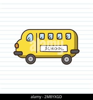 Yellow school bus design vector Stock Vector