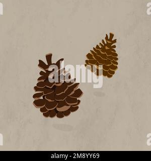 Pinecone autumn design element vector Stock Vector