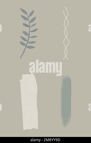 Green and beige tone banner set vector Stock Vector