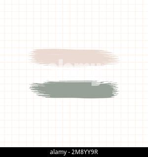 Pink and green watercolor stroke texture banner vector Stock Vector