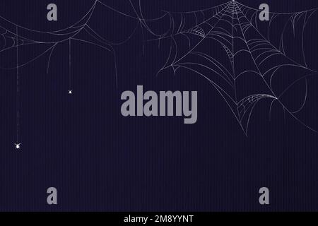 Spider web blue background template vector Stock Vector