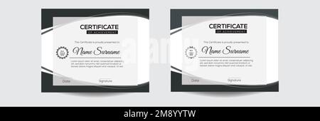 Professional Certificate template. certificate design, certificate template. Designed for diploma, award, business, university, school, and corporate Stock Vector