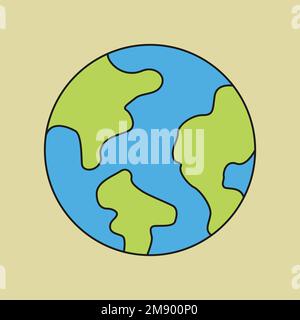 Global environment icon design element vector Stock Vector