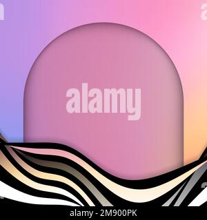 Red neon rectangle frame on an abstract background vector Stock Vector