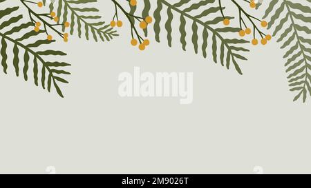 Leaves copy space mobile wallpaper vector Stock Vector