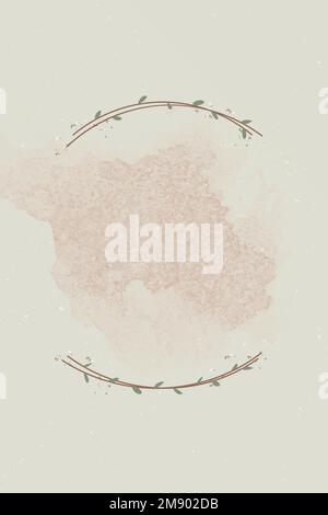 Leafy border on beige background vector Stock Vector