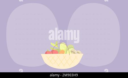 Vegetable notepaper vector Stock Vector