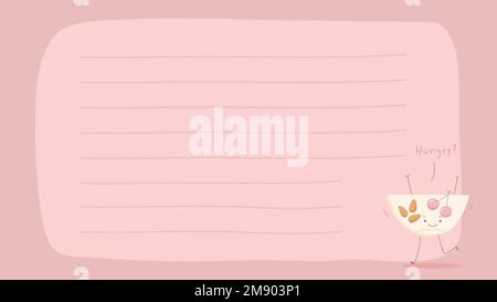 Healthy food notepaper vector Stock Vector