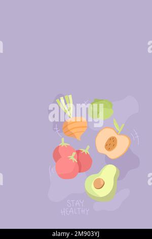Hand drawn vegetables background vector Stock Vector