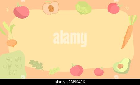 Vegetable notepaper vector Stock Vector