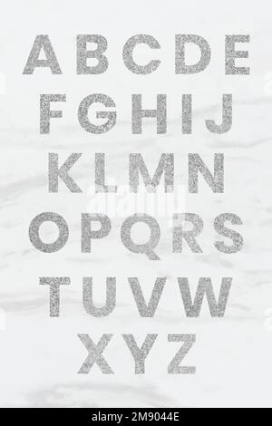 A-Z uppercase alphabet letters sticker collection vector Stock Vector