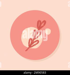 Instagram story highlight leaves icon vector Stock Vector