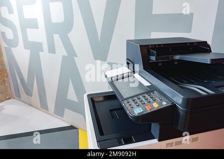 Network printer multi-function machine in modern office Stock Photo