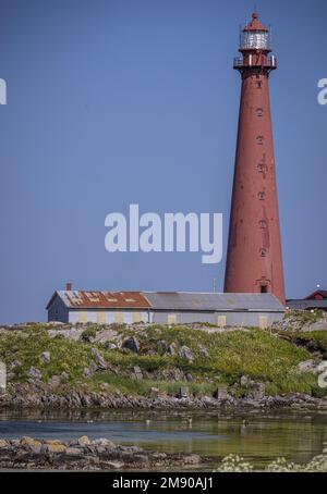 Andenes Lighthouse, Andenes, Vesteralen, Nordland, Norway Stock Photo