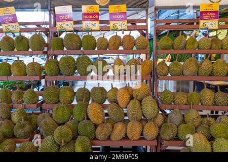 Kuala Lumpur, Malaysia - December 13th, 2022 - Durian Market Stock Photo