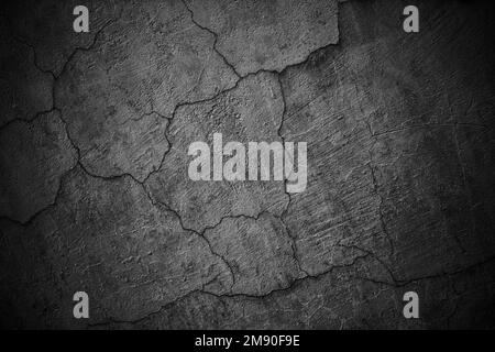 concrete wall black, gloomy background for design Stock Photo