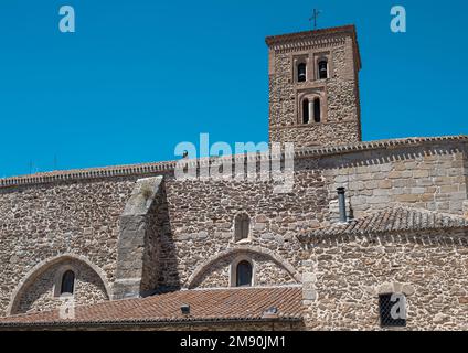 The Church of Santa Maria del Castillo in neo-Mudejar style in Buitrago de Lozoya town, Madrid Stock Photo